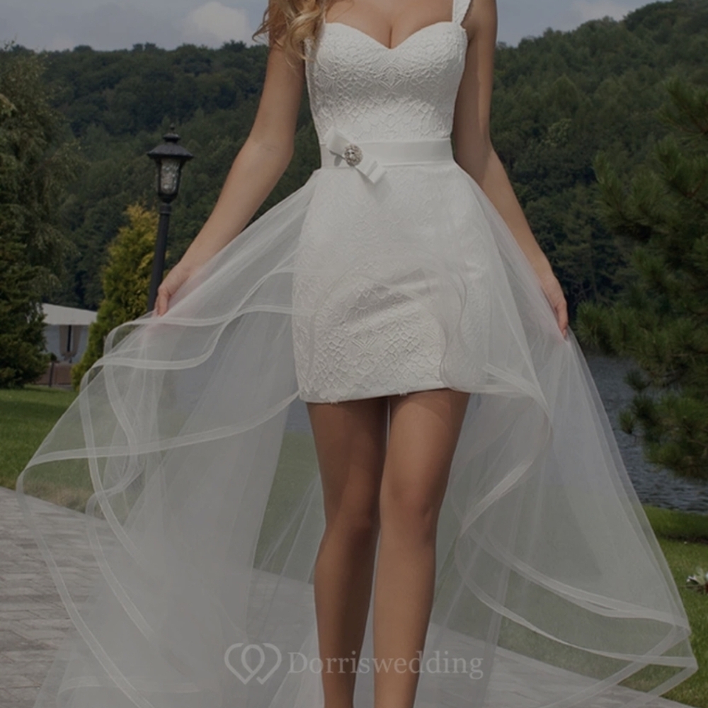 White High Low Dress